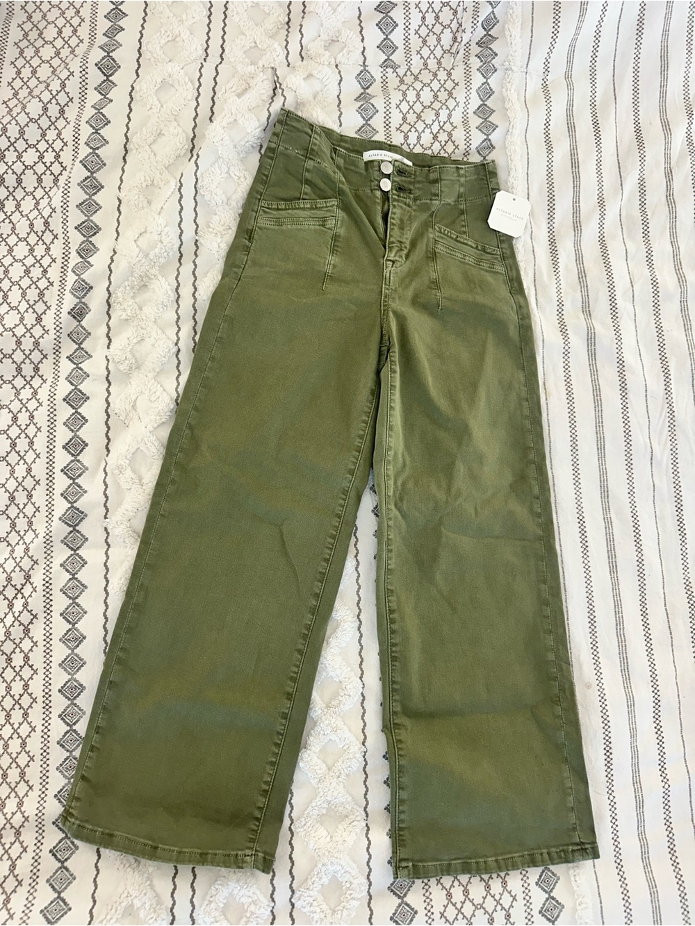 Altar'd State Olive Green Wide Leg Jeans size 26